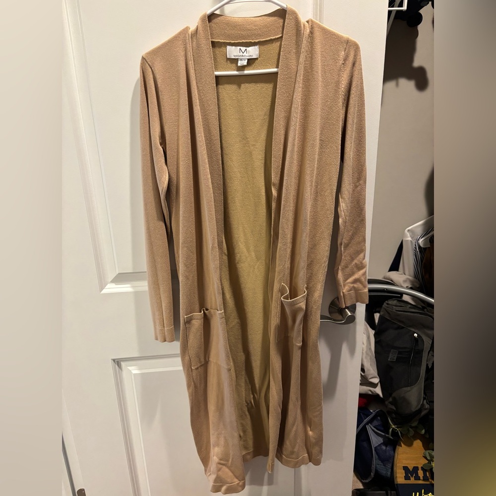 Tan duster cardigan. Size XS